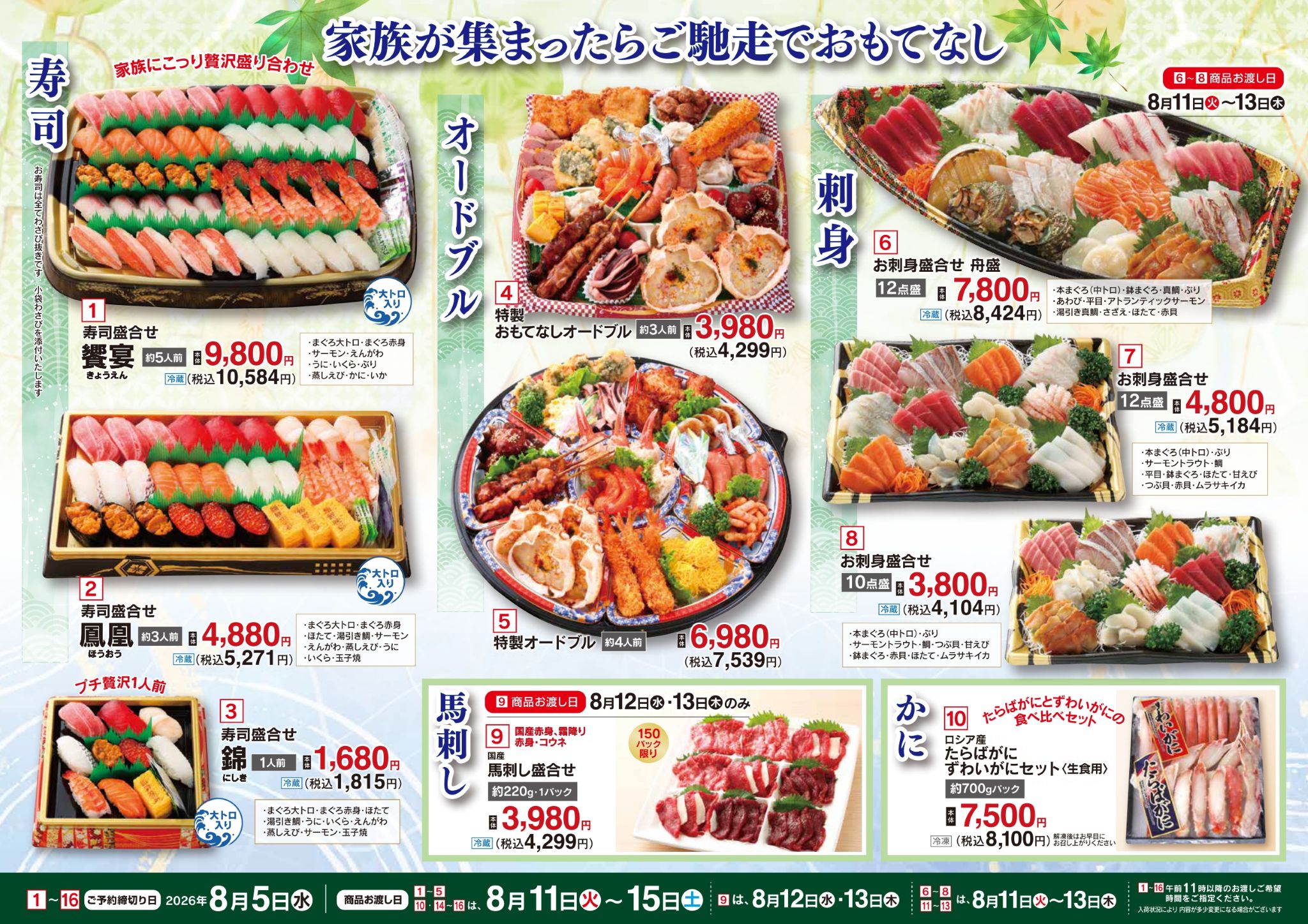 お盆のごちそう